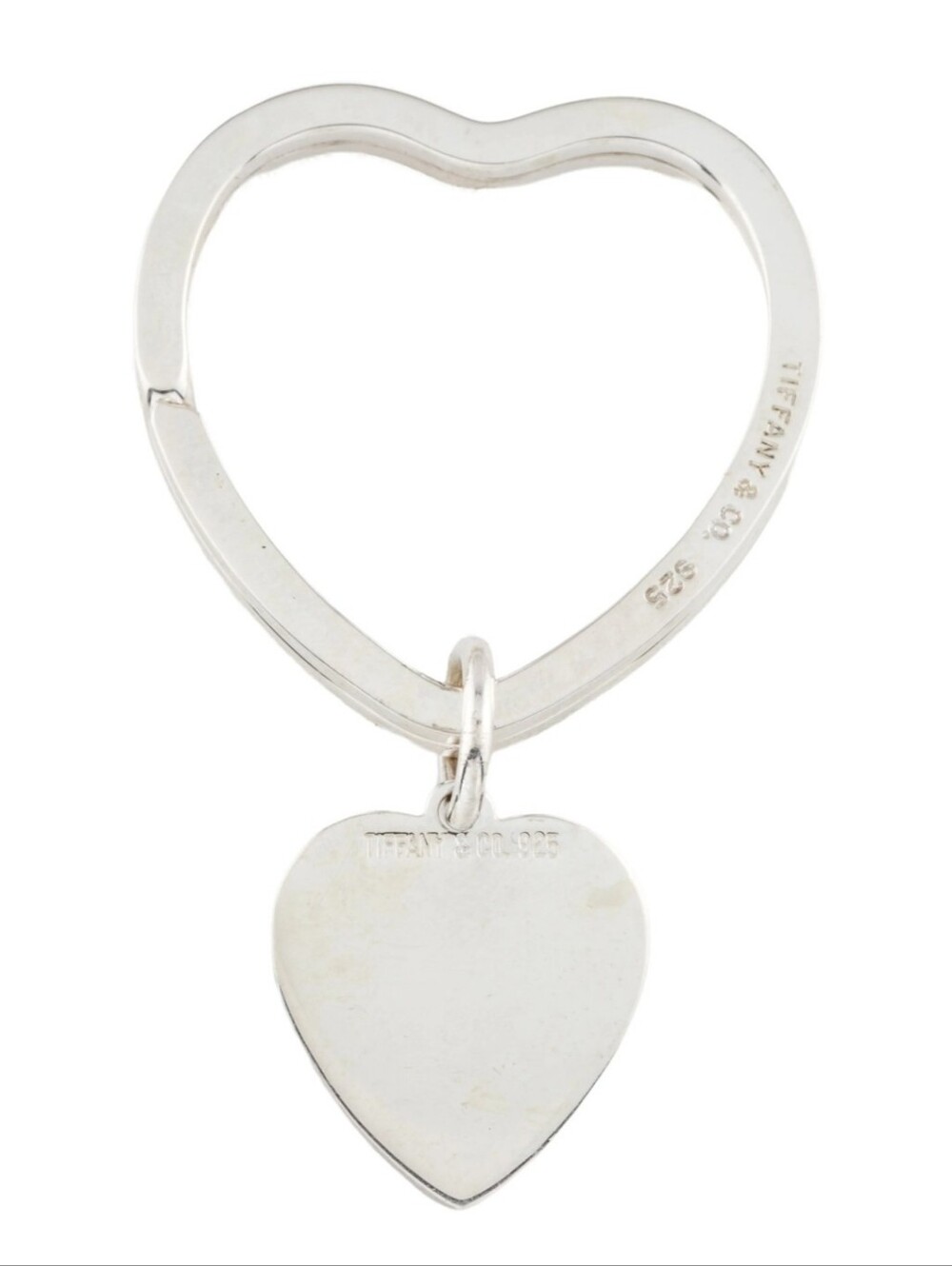 Tiffany & Co. Heart Tag Keyring Sterling Silver - Silver Heart Pendant Vintage